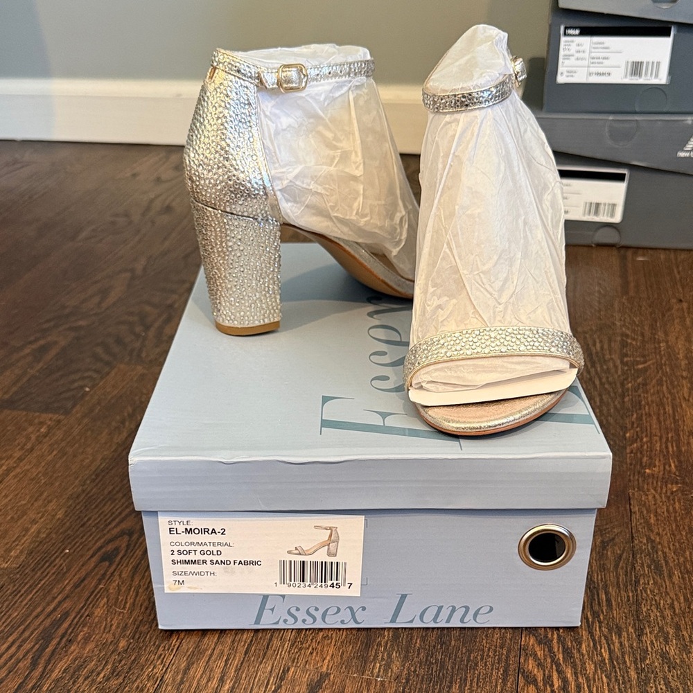 Essex Lane Shimmering Silver Heels